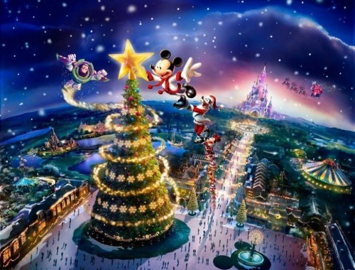 ディズニークリスマス壁紙 空 クリスマスツリー クリスマス イブ 世界 アニメーション 図 建築 スペース 夜 Wallpaperkiss