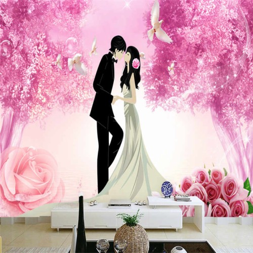 女の子の男の子の壁紙 ピンク 花嫁 ロマンス フォーマルウェア 壁紙 ドレス 愛 ガウン ウェディングドレス 花弁 Wallpaperkiss