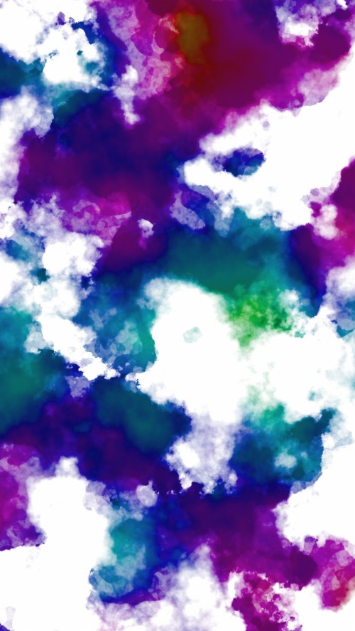 カラフルなiphoneの壁紙 空 紫の バイオレット 雲 青い パターン 設計 水彩絵の具 Wallpaperkiss