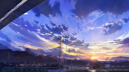 日本のアニメ壁紙 空 雰囲気 写真撮影 夜 闇 ルーム 市 スペース 観光の名所 Cgアートワーク Wallpaperkiss