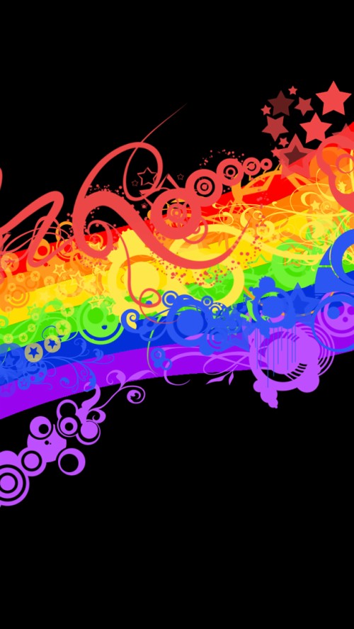 虹のiphoneの壁紙 グラフィックデザイン テキスト 紫の フォント 設計 パターン ライン グラフィックス ネオン 図 Wallpaperkiss
