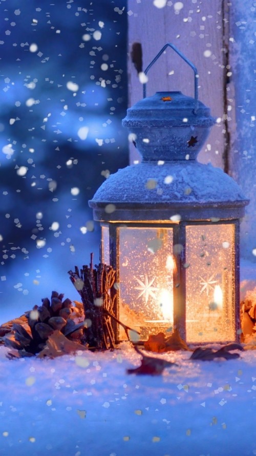 冬の壁紙iphone 冬 点灯 凍結 雪 ランタン 空 木 クリスマス イブ クリスマス 霜 Wallpaperkiss