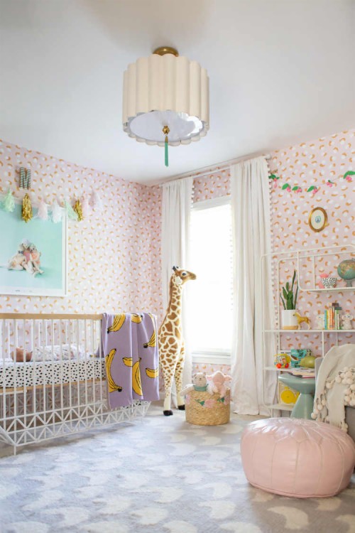 Papier Peint Bebe Fille Chambre D Enfant Chambre Design D Interieur Produit Propriete Meubles Rose Jaune Sol Mur Turquoise Wallpaperkiss