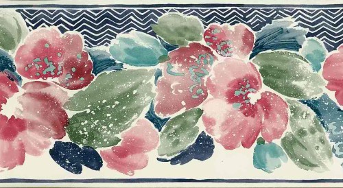 水彩画の花の壁紙 水彩絵の具 ピンク 花 花弁 葉 工場 設計 パターン 繊維 アート Wallpaperkiss
