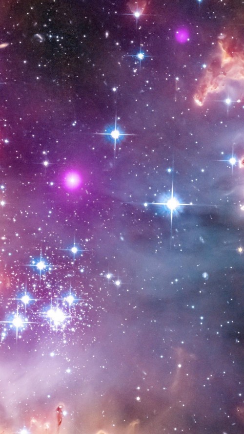 かわいいホーム画面の壁紙 宇宙 星雲 空 紫の 天体 バイオレット 星 雰囲気 宇宙 スペース Wallpaperkiss