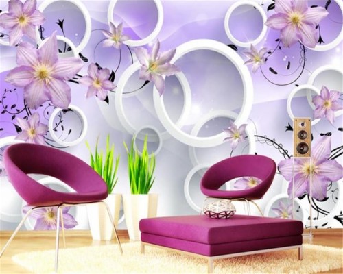 ロマンチックなライブ壁紙 紫の バイオレット 壁紙 ライラック ラベンダー ルーム 壁 壁画 工場 花 Wallpaperkiss