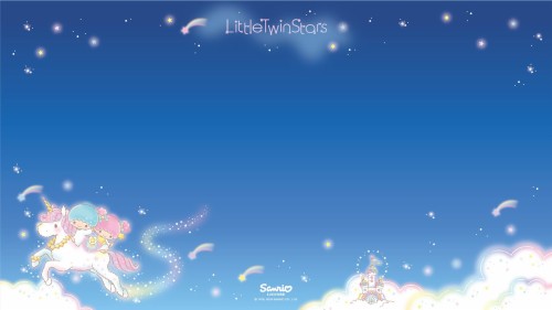 Little Twin Stars Wallpaper Sky Blue Daytime Atmosphere Light Text Cloud Calm Star Space Wallpaperkiss