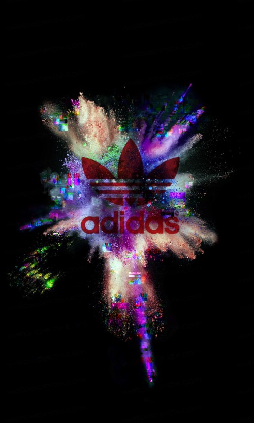 Adidas Wallpaper Iphone Purple Pink Graphic Design Fractal Art Graphics Art Neon Animation Plant Illustration Wallpaperkiss