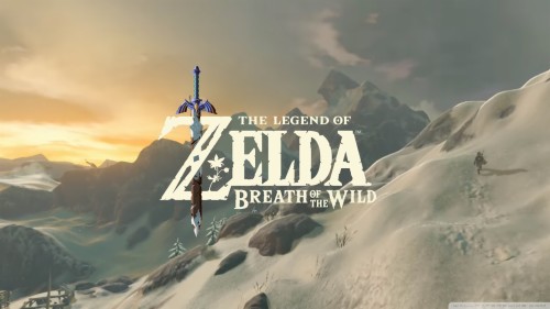 Legend Of Zelda Breath Of The Wild Wallpaper Mountainous Landforms Mountain Mountain Range Sky Summit Font Geological Phenomenon Adventure Game Alps Massif Wallpaperkiss