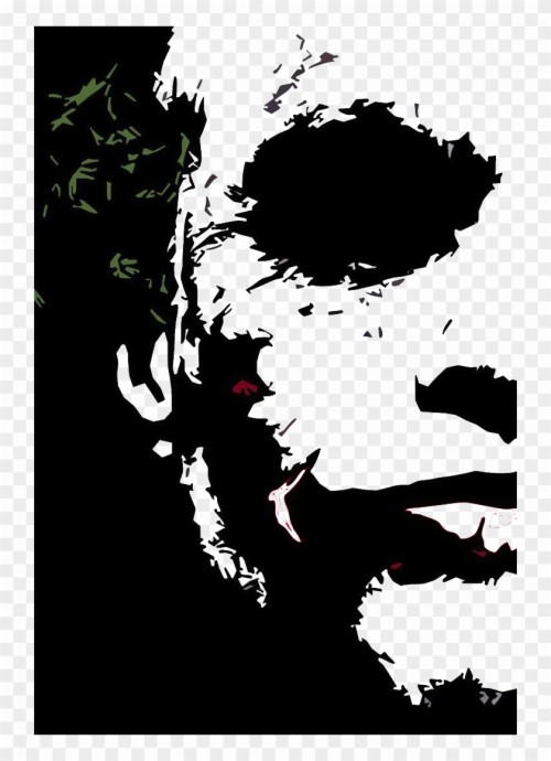 Dark Knight Joker Wallpaper Hd Black And White Illustration Stencil Graphic Design Art Wallpaperkiss