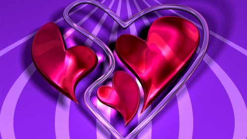 かわいいハートの壁紙 心臓 愛 バレンタイン デー 赤 紫の ピンク バイオレット 心臓 Wallpaperkiss