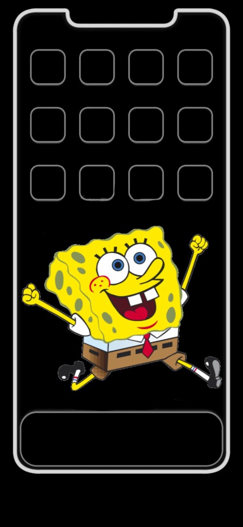 スポンジボブ壁紙iphone 漫画 黄 絵文字 アイコン スマイリー Wallpaperkiss
