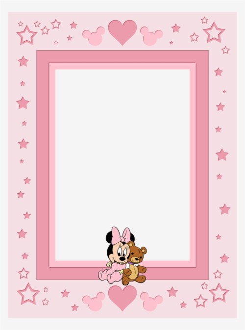 Minnie Mouse Wallpaper Border Pink Picture Frame Rectangle Heart Wallpaperkiss