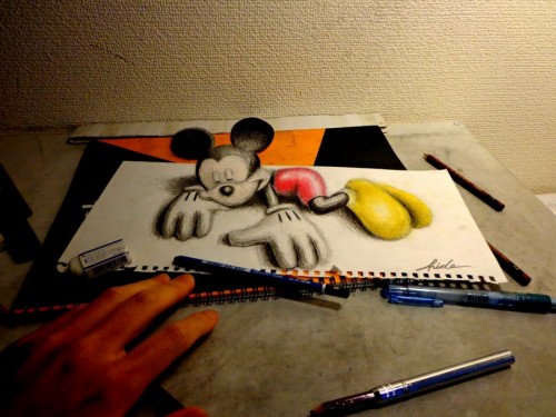 ミッキーマウスの3d壁紙 お絵かき ルーム 視覚芸術 写真撮影 アニメーション 図 アート 楽器 水彩絵の具 静物写真 Wallpaperkiss
