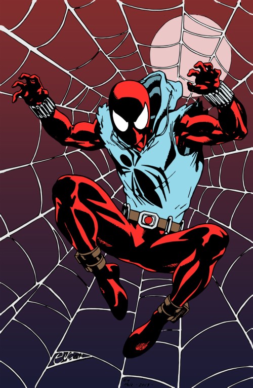 scarlet spider wallpaper,fictional character,spider man,superhero ...