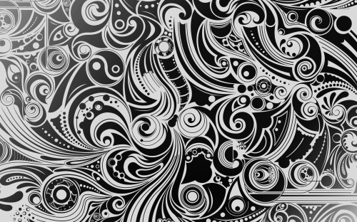 渦巻き模様の壁紙 パターン 黒と白 視覚芸術 設計 モチーフ モノクローム ペイズリー パターン 図 オーナメント Wallpaperkiss