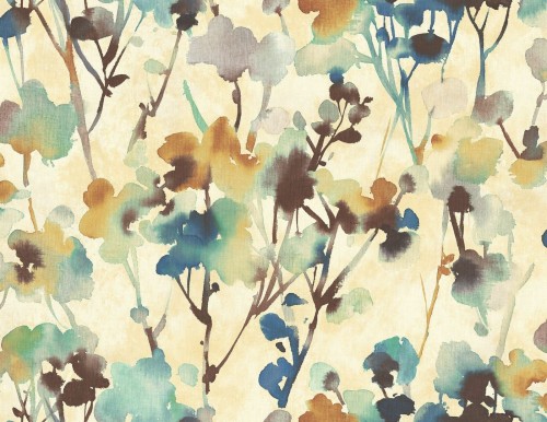 イエローゴールドの壁紙 水彩絵の具 パターン 設計 花 工場 木 野草 花柄 Wallpaperkiss