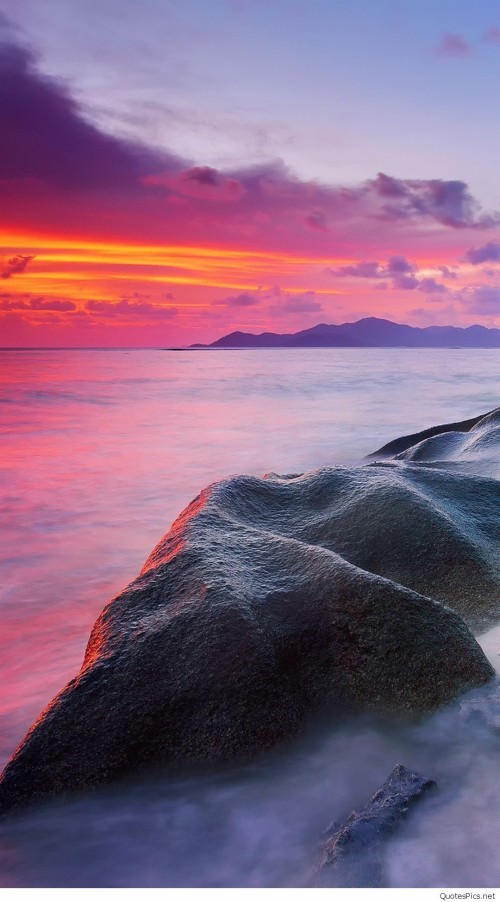 ビーチ壁紙iphone 6 空 自然 海 波 地平線 水 海洋 自然の風景 日没 夕暮れ Wallpaperkiss