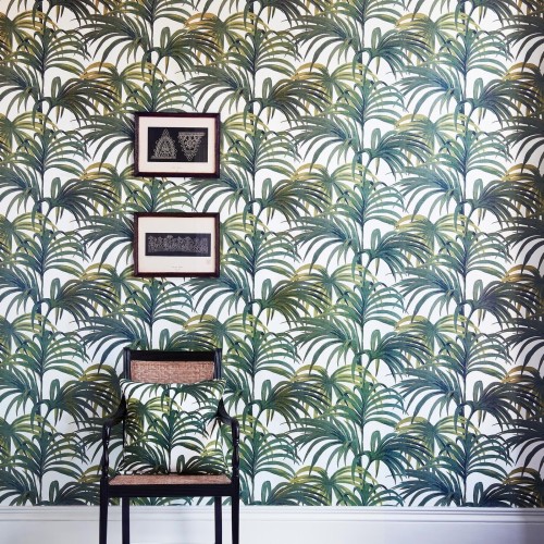 ヴィンテージ風壁紙 緑 壁紙 パターン 壁 葉 工場 設計 木 ルーム Wallpaperkiss