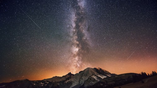 山のデスクトップの壁紙 空 雰囲気 天体 星 山脈 夜 天の川 天文学 Wallpaperkiss