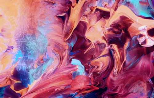 油絵の壁紙 ペインティング 現代美術 紫の アクリル絵の具 アート 水彩絵の具 オレンジ ピンク 水 視覚芸術 Wallpaperkiss