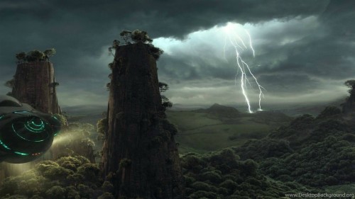 無料のデュアルモニターの壁紙 雷雨 空 ライトニング 自然 サンダー 自然の風景 嵐 雰囲気 木 風景 Wallpaperkiss