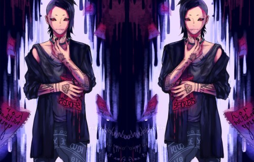 東京喰種ウタさん壁紙 紫の バイオレット ファッション 黒髪 繊維 ドレス ファッションデザイン アート Wallpaperkiss