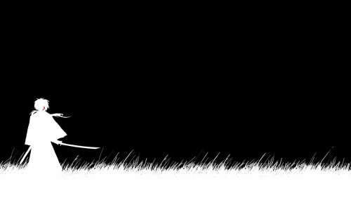 アニメの背景の壁紙 漫画 モノクローム アニメ 黒と白 架空の人物 黒髪 図 姫カット スタイル Wallpaperkiss