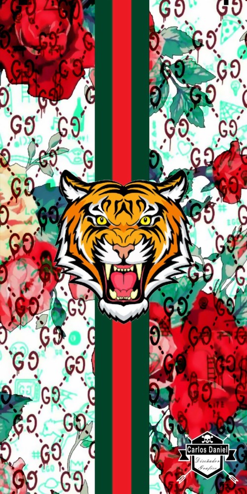 Kaws Iphone Wallpaper Red Green Felidae Bengal Tiger Tiger Big Cats Illustration Pattern Wildlife Carnivore Wallpaperkiss