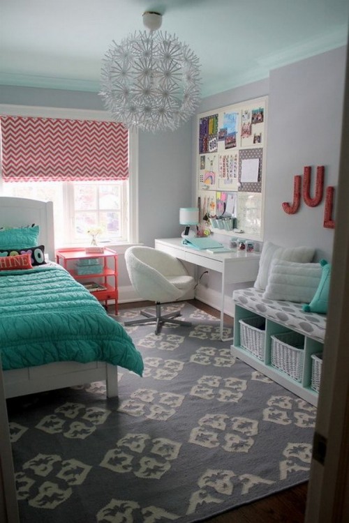 寝室のためのターコイズブルーの壁紙 寝室 ルーム 家具 財産 インテリア デザイン ベッドシーツ ベッド 緑 ターコイズ 床 Wallpaperkiss