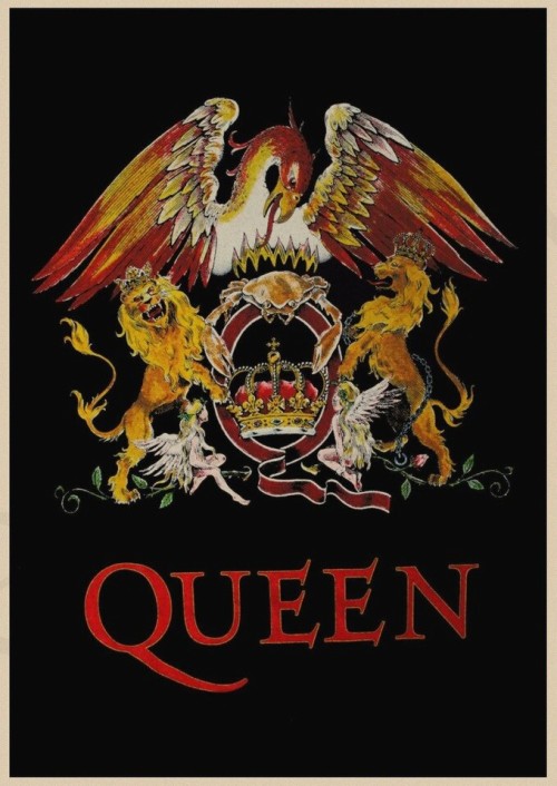 Queen Logo Wallpaper Poster Eagle Crest Illustration Banner Falconiformes Advertising Wallpaperkiss
