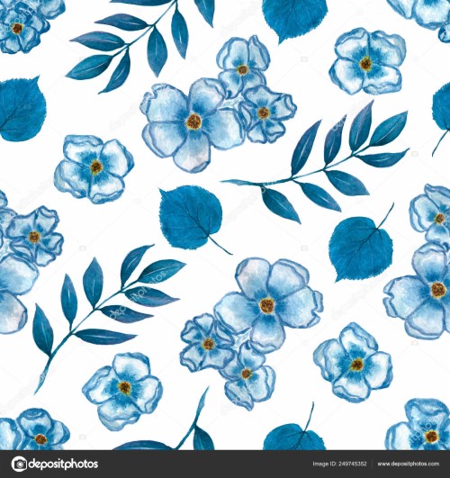 かわいい花の壁紙 青い パターン 花 工場 設計 クリップ アート 花柄 グラフィックス Wallpaperkiss