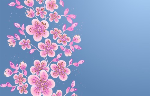 アンティーク花柄の壁紙 ピンク 花 桜の花 花 工場 花弁 パターン 春 設計 Wallpaperkiss