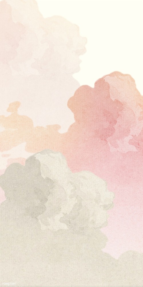 Pastel Wallpaper For Iphone Pink Watercolor Paint Atmospheric Phenomenon Sky Illustration Cloud Beige Design Pattern Peach Wallpaperkiss