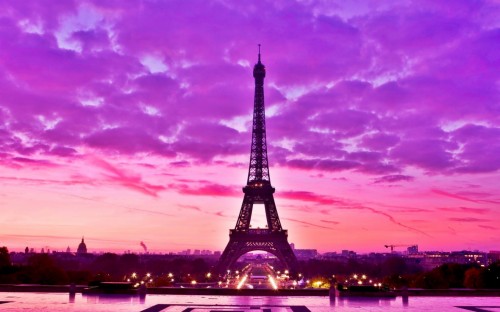 タワーの壁紙 空 タワー ピンク 尖塔 紫の バイオレット 建築 日没 市 Wallpaperkiss