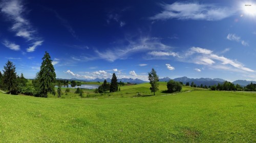 Fond D Ecran Paysage De Printemps Paysage Naturel Ciel La Nature Prairie Vert Prairie Chaine De Montagnes Wallpaperkiss