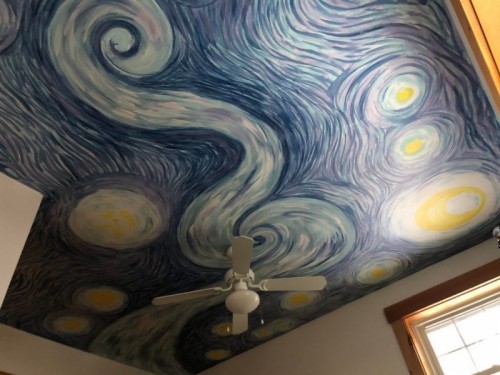 夜空の天井の壁紙 天井 空 スペース 壁 天体 建築 星 ルーム 木 家 Wallpaperkiss