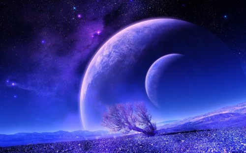 美しい夜空の壁紙 自然 雰囲気 空 紫の 自然の風景 宇宙 バイオレット スペース 宇宙 天体 440 Wallpaperkiss