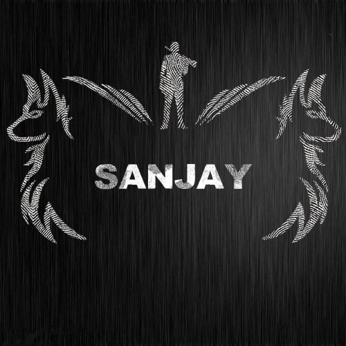 Sanjay Name Wallpaper Font Logo Text Graphics Illustration Graphic Design Black And White Album Cover Art Wallpaperkiss