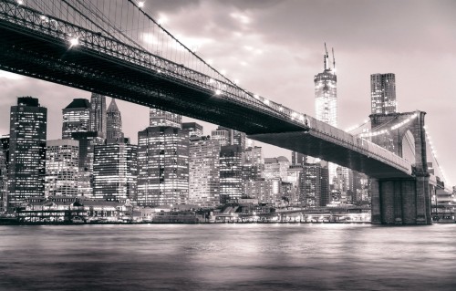 ニューヨークスカイライン壁紙黒と白 市 スカイライン 首都圏 都市の景観 ブリッジ 黒と白 超高層ビル Wallpaperkiss