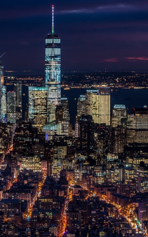 ニューヨークの壁紙4k 都市の景観 市 首都圏 市街地 スカイライン 超高層ビル 高層ビル 夜 Wallpaperkiss