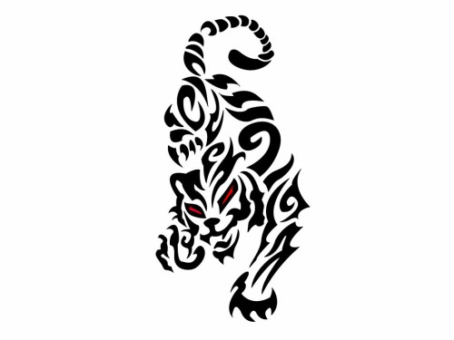 最高のタトゥーの壁紙 ステンシル ネコ科 黒と白 線画 図 野生動物 大きな猫 296 Wallpaperkiss