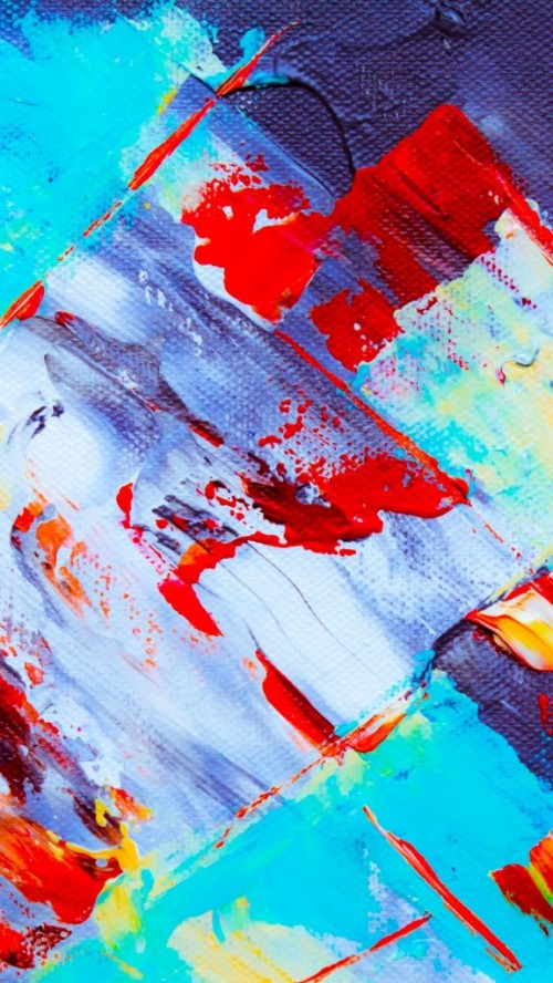 アクリル壁紙 青い 赤 ペインティング アクリル絵の具 アート 現代美術 カラフル 水彩絵の具 子供アート Wallpaperkiss