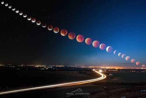 スーパームーン壁紙 空 夜 光 雰囲気 点灯 地平線 道路 雲 真夜中 天体 Wallpaperkiss