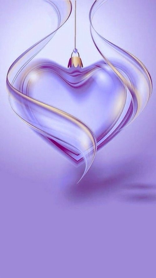 ヘルツ壁紙 紫の バイオレット ライラック 心臓 オーナメント 液体 透明素材 ガラス Wallpaperkiss
