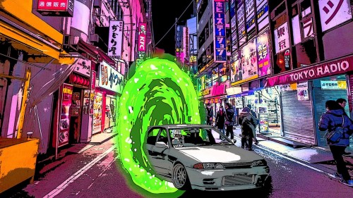 Rick And Morty壁紙19x1080 車両 紫の 車 通り シティカー 市 ゲーム Wallpaperkiss