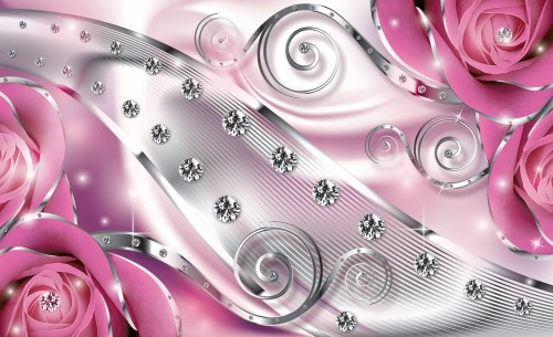 ピンクのブランドの壁紙 ピンク ローズ 水 バラ科 花 工場 花弁 グラフィックデザイン Wallpaperkiss